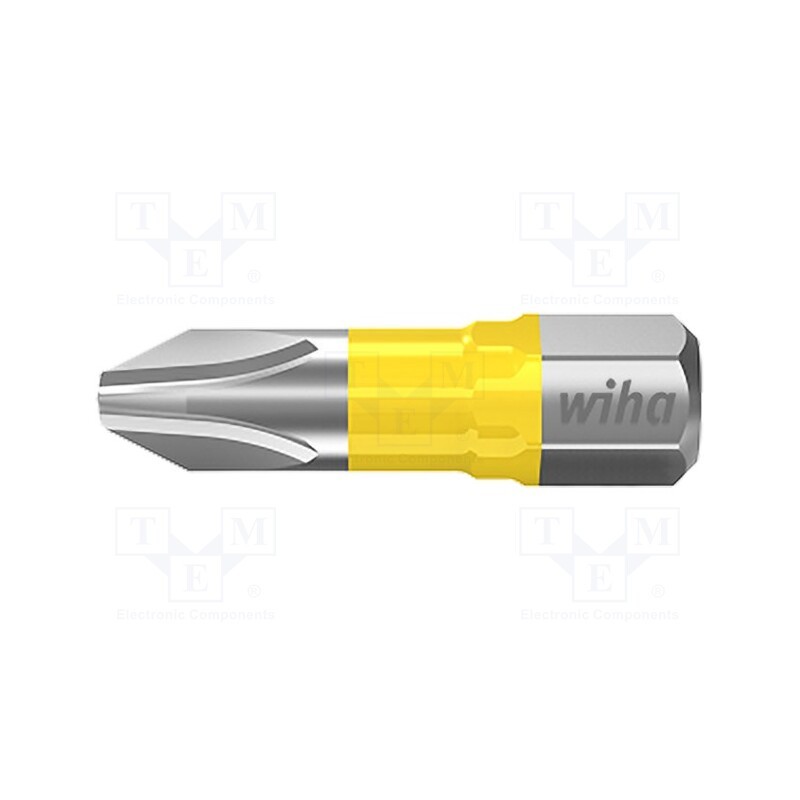 1 set x WIHA - 41585 - Screwdriver bit, Phillips, PH1, Overall len: 25mm, 5pcs, Y
