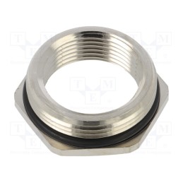 1 pcs x HUMMEL - 1.078.5040.50 - Reduction of threads for glands, Int.thread: M40, brass, nickel