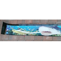 Long mud flap for a shark semi-trailer