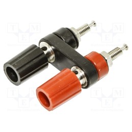 1 pcs x MUELLER ELECTRIC - BU-P4243-0 - Socket, 4mm banana, 15A, 1kVDC, black, tinned, on panel,screw