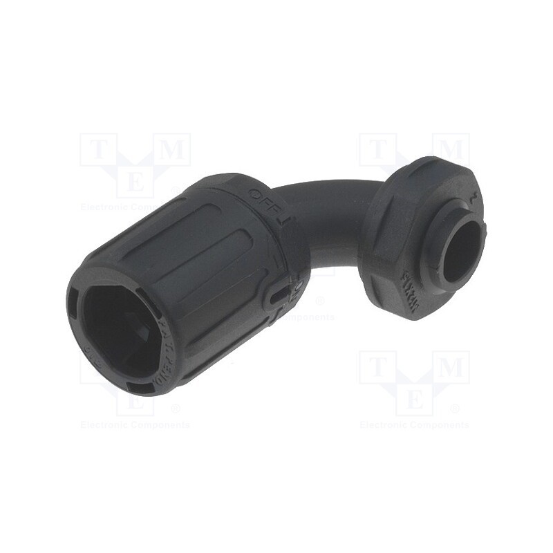1 pcs x HELLERMANNTYTON - 166-22206 - 90° angled connector, Thread: metric,outside, polyamide, IP66