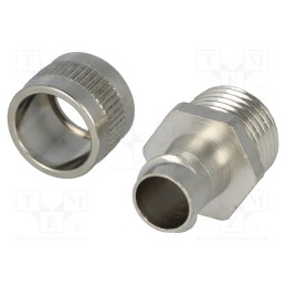 1 pcs x HELLERMANNTYTON - 166-30301 - Straight terminal connector, Thread: metric,non-swivel,outside