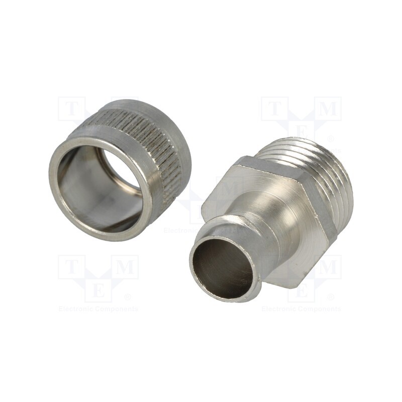 1 pcs x HELLERMANNTYTON - 166-30301 - Straight terminal connector, Thread: metric,non-swivel,outside