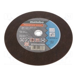 1 pcs x METABO - 616343000 - Cutting wheel, Ø: 350mm, Øhole: 25.4mm, Disc thick: 3mm