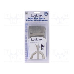 1 pcs x LOGILINK - KAB0007 - Braid, grey, L: 1.8m, Features: multi use, ØBundle : 32mm