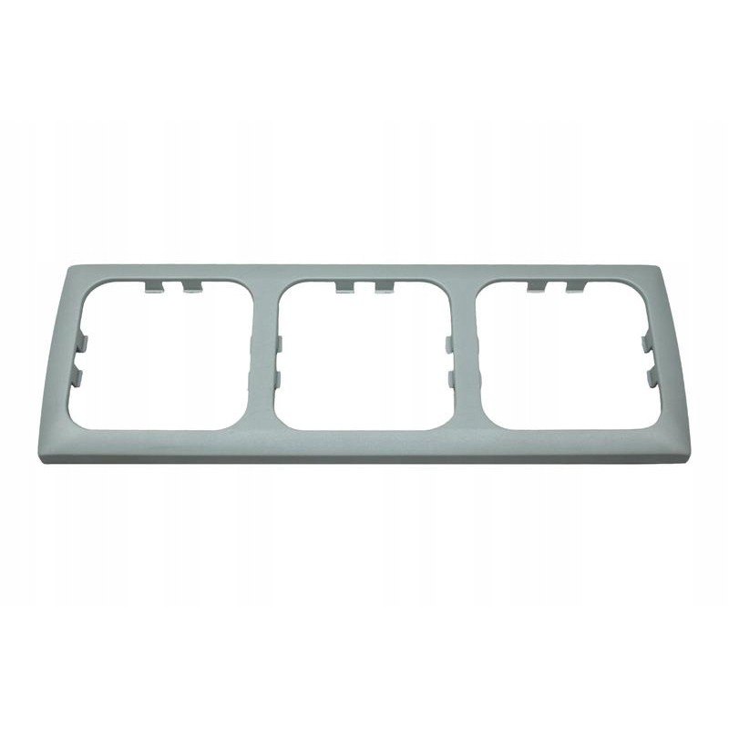 Haba triple frame for 230v socket, gray