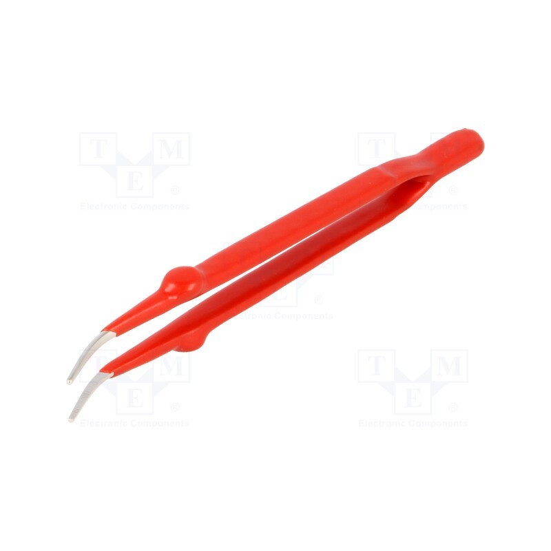 1 pcs x DONAU ELEKTRONIK - PZ28 - Tweezers, 160mm, Blades: elongated,curved, Tipwidth: 1.2mm