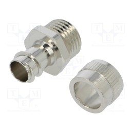 1 pcs x ANAMET EUROPE - 256.015.0 - Straight terminal connector, Thread: metric,inside, brass, IP40