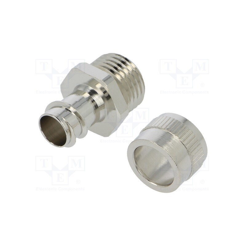 1 pcs x ANAMET EUROPE - 256.015.0 - Straight terminal connector, Thread: metric,inside, brass, IP40