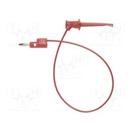 1 pcs x POMONA - 3782-48-2 - Test lead, 60VDC, 30VAC, 5A, clip-on hook probe,banana plug 4mm
