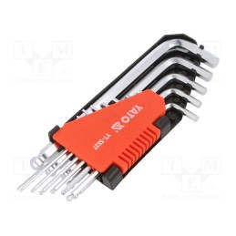 1 set x YATO - YT-5837 - Wrenches set, inch,hex key,spherical, 12pcs.