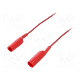 1 pcs x POMONA - AL-B-24-2 - Test lead, 70VDC, 33VAC, 5A, both sides,aligator clip, red, AL-B
