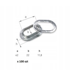 Eyelet for tarpaulin tarpaulin eyelets 42x22 100 pcs