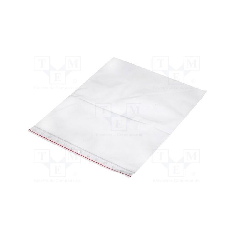 1 pcg x PLAST - PL.TOR250X300 - Self-seal bag, L: 300mm, Width: 250mm, Thick: 45um, polyetylene