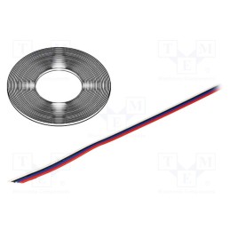 50 m x TECHNOKABEL - 0240 021 - Wire: ribbon, TLWY, 4x0.75mm2, stranded, Cu, unshielded, PVC, 150V