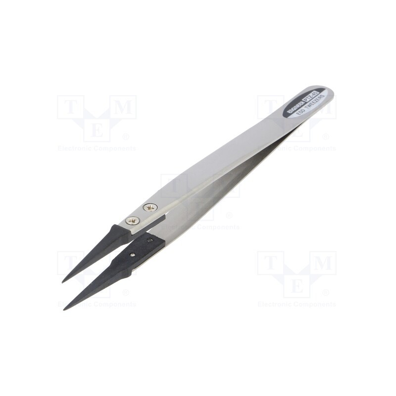 1 pcs x ENGINEER - PTZ-45 - Tweezers, Tipwidth: 0.4mm, Blade tip shape: sharp, Blades: narrow