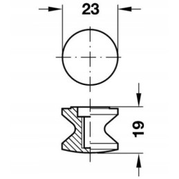 Silver push lock button for furniture locks