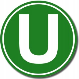 Sticker letter u meaning low noise truck 20 cm