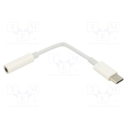 1 pcs x ART - KABADA USBC/JACK OEM-C11 - Adapter, Jack 3.5mm 4pin socket,USB C plug, 0.15m, white