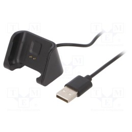 1 pcs x AKYGA - AK-SW-01 - Cable: for smartwatch charging, 1m, Xiaomi Amazfit Bip S, black