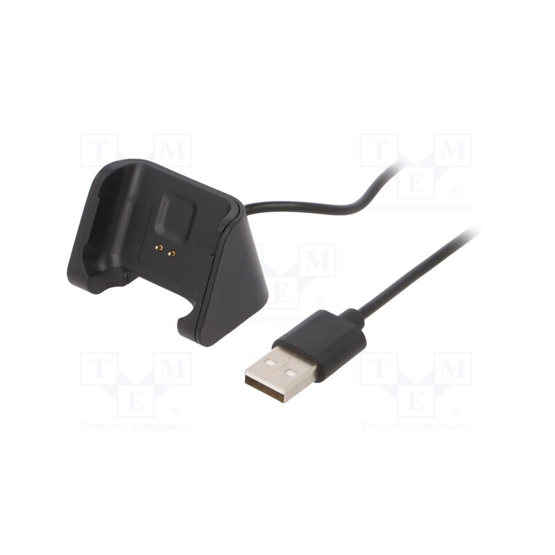 1 pcs x AKYGA - AK-SW-01 - Cable: for smartwatch charging, 1m, Xiaomi Amazfit Bip S, black