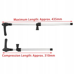 Vsupport, lock, bracket for trailer window, 310mm