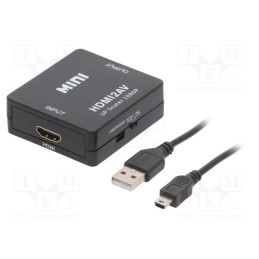 1 pcs x GEMBIRD - DSC-HDMI-CVBS-001 - Converter, Features: works with FullHD, 1080p