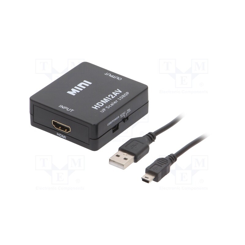 1 pcs x GEMBIRD - DSC-HDMI-CVBS-001 - Converter, Features: works with FullHD, 1080p