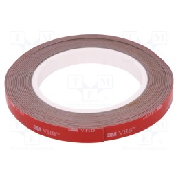 1 rol x 3M - 3M VHB GPH 110 12MMX5M - Tape: fixing, W: 12mm, L: 5m, Thk: 1100um, acrylic, grey, max.230°C