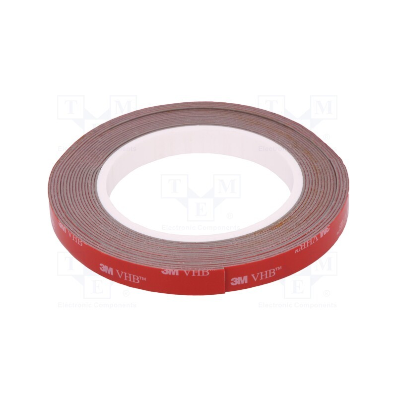1 rol x 3M - 3M VHB GPH 110 12MMX5M - Tape: fixing, W: 12mm, L: 5m, Thk: 1100um, acrylic, grey, max.230°C