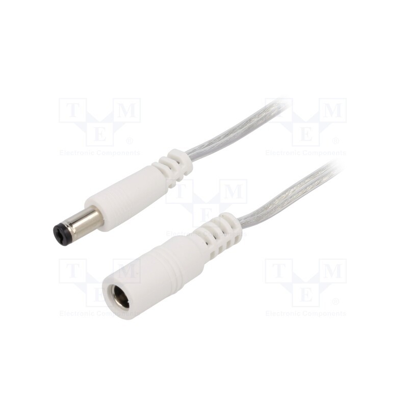 1 pcs x BQ CABLE - DC.EXT.8210.0200 - Cable, 2x0.5mm2, DC 5,5/2,1 plug,DC 5,5/2,1 socket, straight