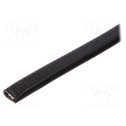 1 pcs x ELESA+GANTER - GN 2184-14-SW-20 - Hole and edge shield, PVC, L: 20m, black, H: 14mm, W: 10.5mm