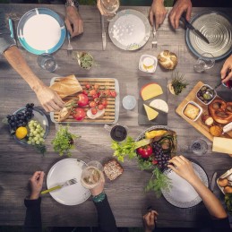 Cutting board with brunner tray 36 x 24 cm