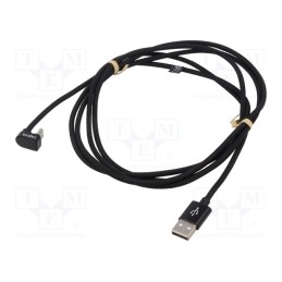 1 pcs x LOGILINK - CU0193 - Cable, USB 2.0, USB C angled plug,both sides, 2m, black, 480Mbps