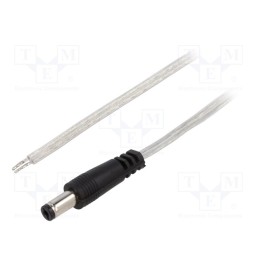 1 pcs x BQ CABLE - DC.CAB.8200.0500 - Cable, 2x0.5mm2, wires,DC 5,5/2,1 plug, straight, transparent, 5m