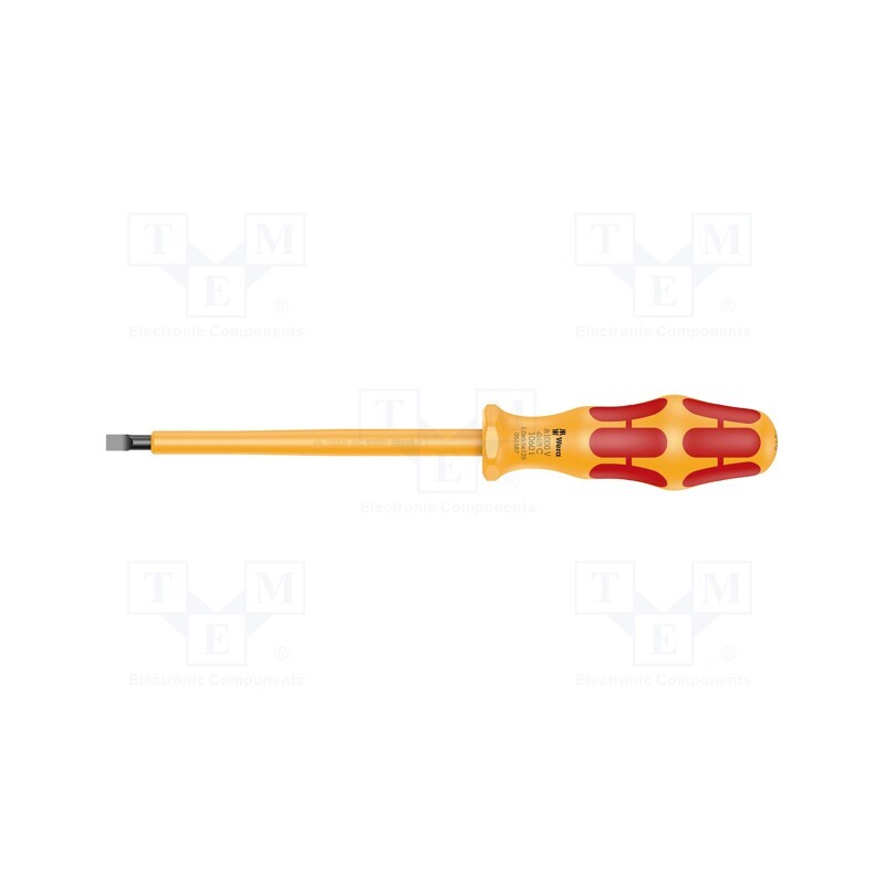 1 pcs x WERA - 5051587001 - Screwdriver, insulated, slot, 5,5x1,0mm, Blade length: 125mm