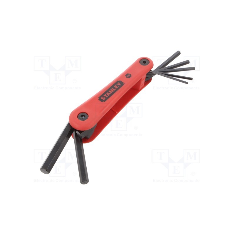 1 set x STANLEY - 4-69-262 - Wrenches set, hex key, Plating: black finish, 7pcs.