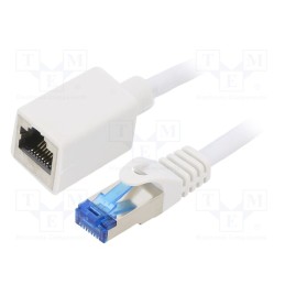 1 pcs x LOGILINK - CQX071S - Extender RJ45, S/FTP, 6a, Cu, LSZH, white, 5m, 26AWG, halogen free