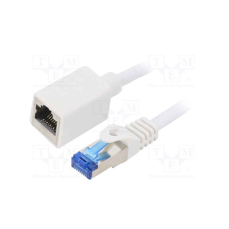 1 pcs x LOGILINK - CQX071S - Extender RJ45, S/FTP, 6a, Cu, LSZH, white, 5m, 26AWG, halogen free