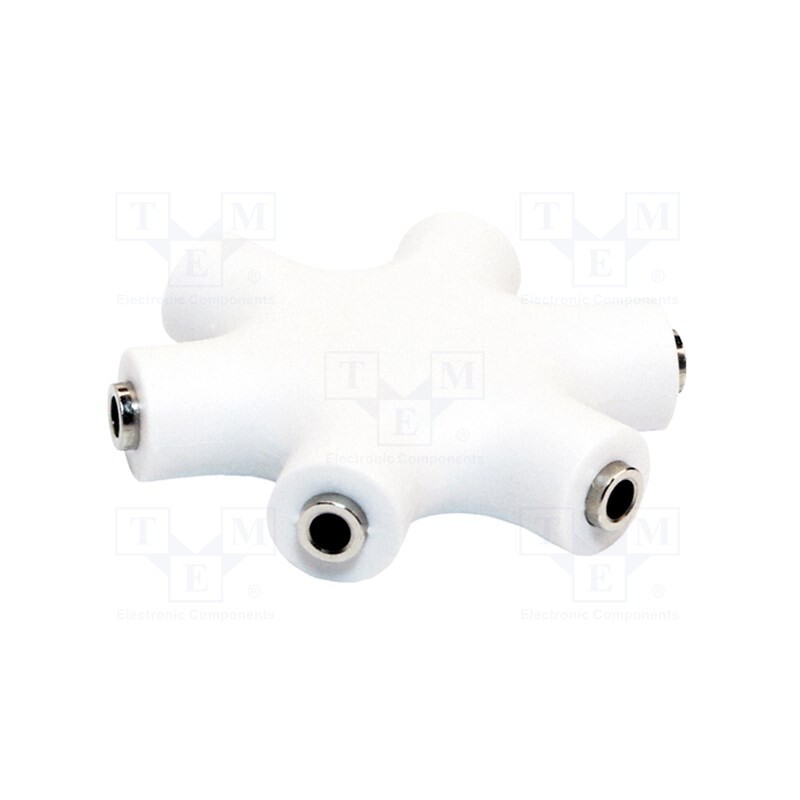 1 pcs x LOGILINK - CA1088 - Splitter, Jack 3,5mm socket x6, 0.2m, white