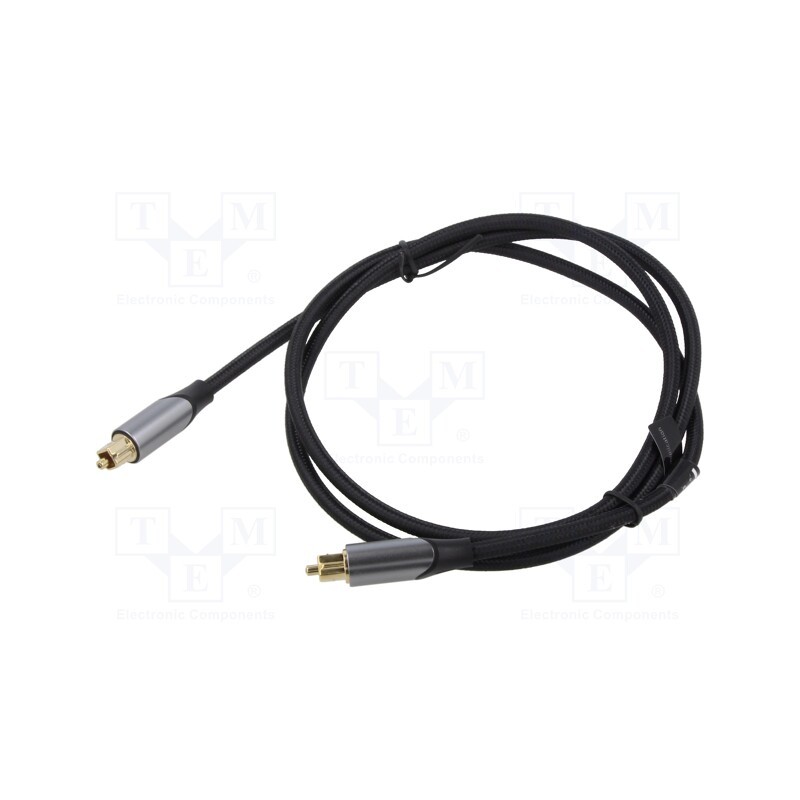 1 pcs x VENTION - BAVHH - Cable, Toslink plug,both sides, 2m, Plating: gold-plated, black