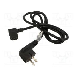 1 pcs x AKYGA - AK-PC-02C - Cable, 3G0.75mm2, CEE 7/7 (E/F) plug angled,IEC C13 female 90°