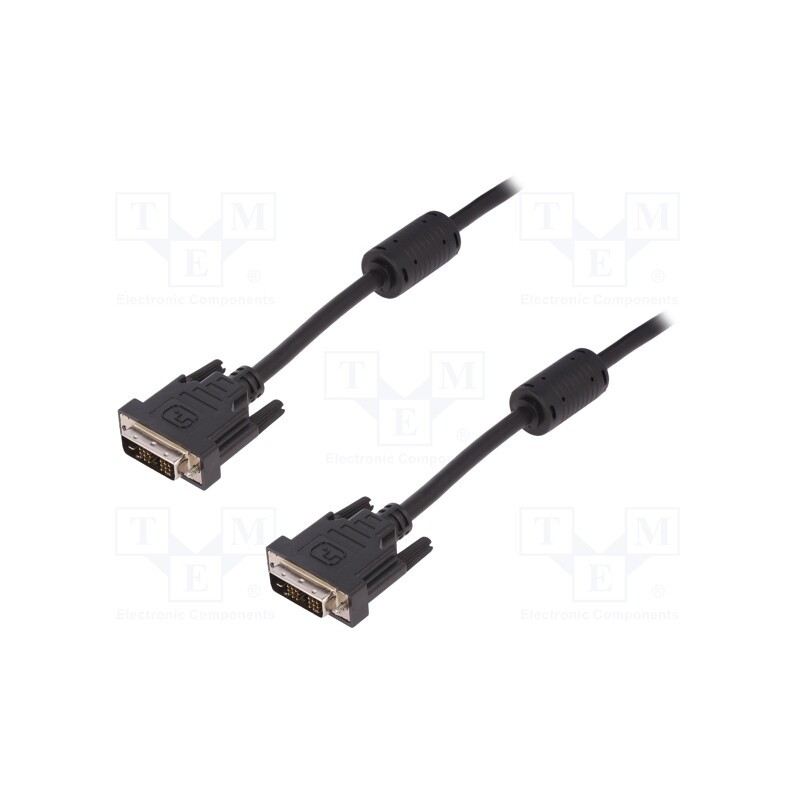 1 pcs x DIGITUS - AK-320100-050-S - Cable, DVI-D (18+1) plug,both sides, 5m, black, 30AWG, Core: Cu