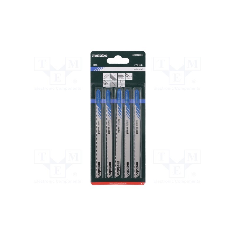 1 set x METABO - 623697000 - Hacksaw blade, tinware,metal, 106mm, 12teeth/inch, BASIC METAL