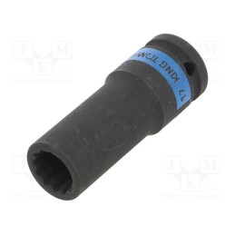 1 pcs x KING TONY - 443017M - Socket, 12-angles,socket spanner,impact, 1/2', long
