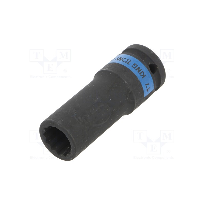 1 pcs x KING TONY - 443017M - Socket, 12-angles,socket spanner,impact, 1/2', long