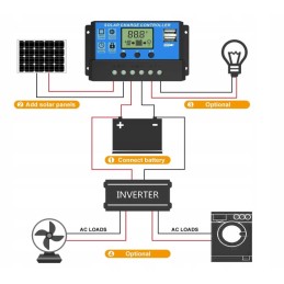 Solar charging controller 12v 24v regulator
