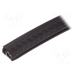 1 pcs x ELESA+GANTER - GN 2180-EPDM-15,5-A-20 - Hole and edge shield, EPDM, L: 20m, black, H: 15.5mm, W: 8.5mm