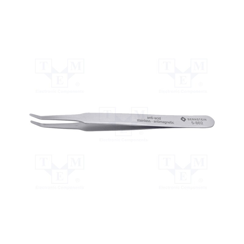 1 pcs x BERNSTEIN - 5-862 - Tweezers, 125mm, Blades: curved,narrowed, universal