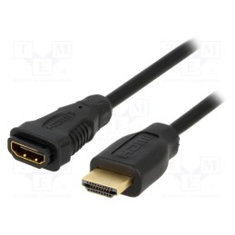 1 pcs x LOGILINK - CH0058 - Cable, HDMI 1.4, HDMI socket,HDMI plug, 5m, black